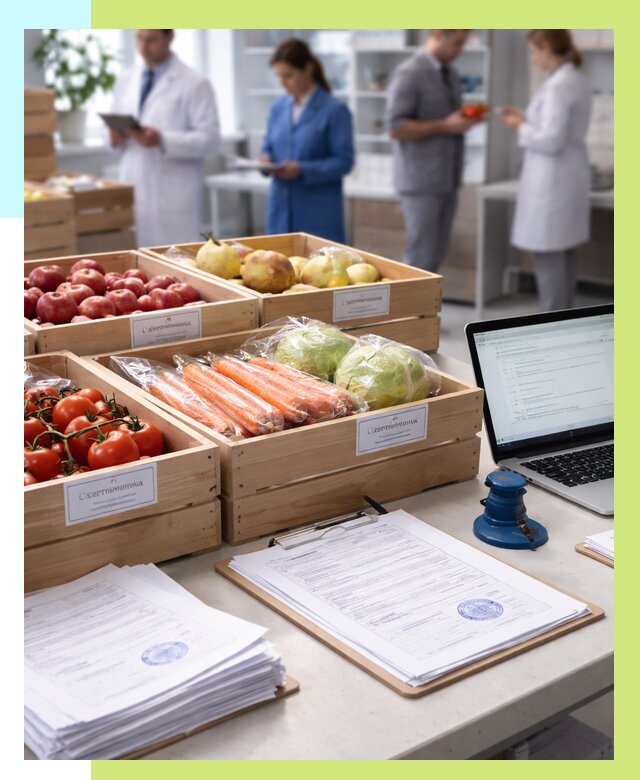 Сертификация овощей и фруктов в Печоре от 8655 р. | Алешин-Пчр