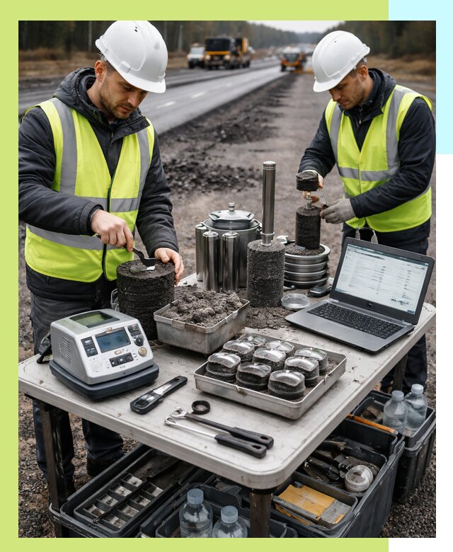 Сертификация асфальта: испытания и подтверждение в Печоре