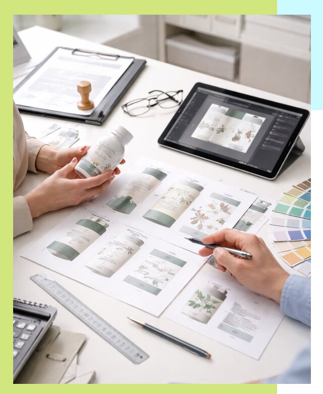 Профессиональная разработка дизайна и текста этикетки продукции в Печоре