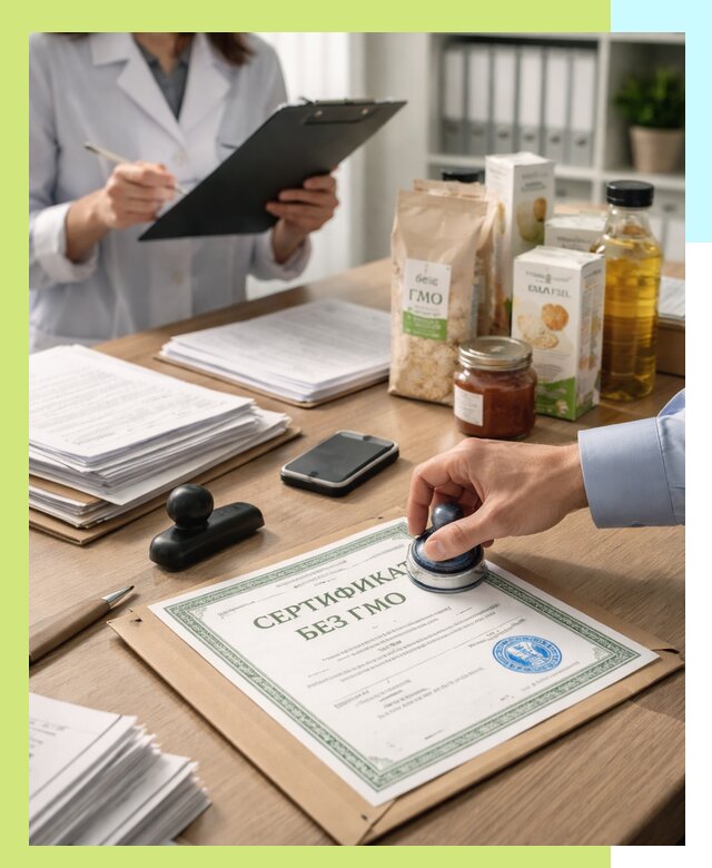 Получение сертификата Без ГМО для продукции в Печоре